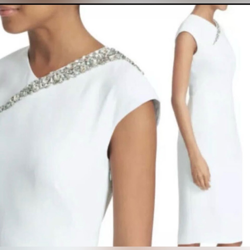 Ted Baker white dress with Silver Embellishments